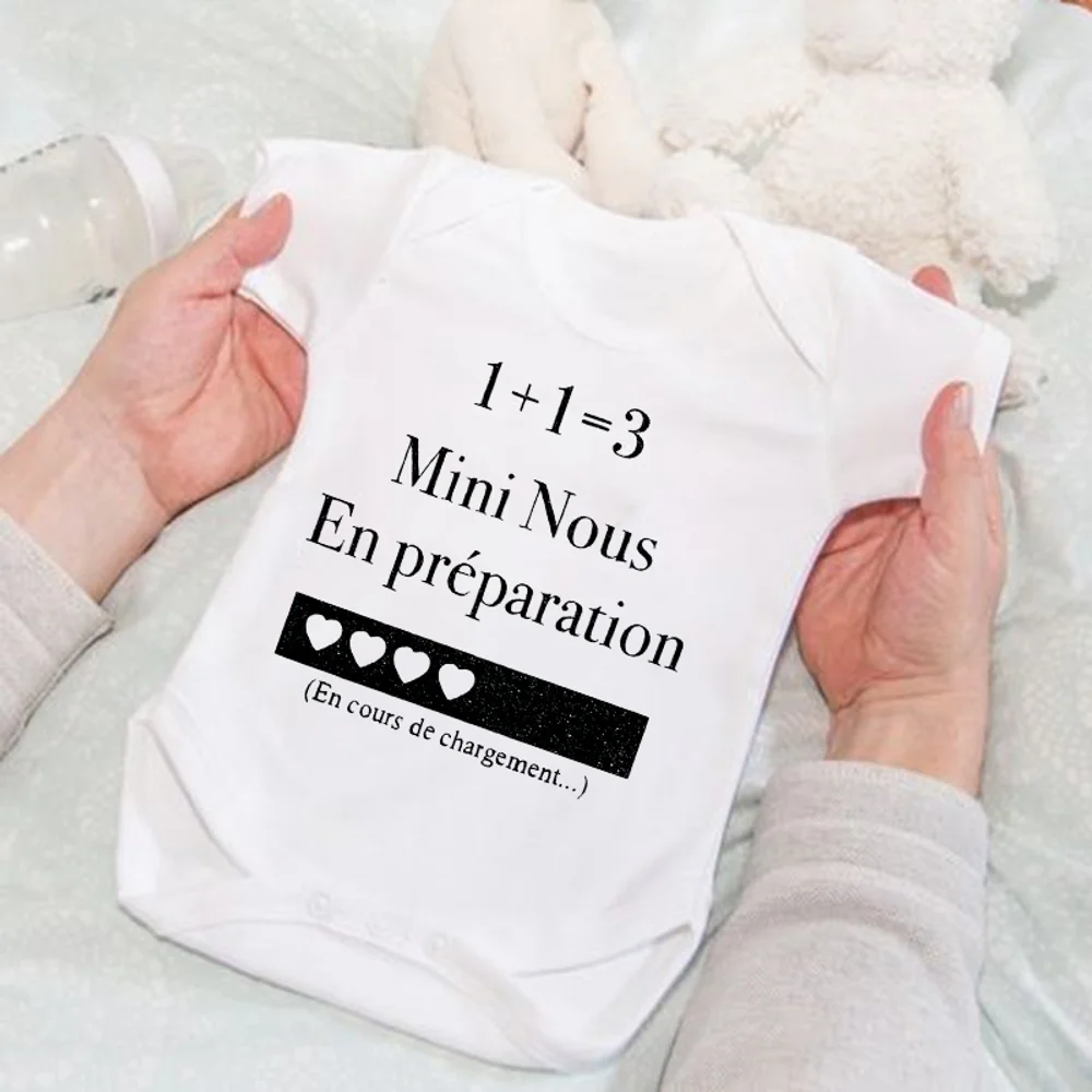 Body annonce grossesse « 1 + 1 = 3 — Mini Nous en préparation »